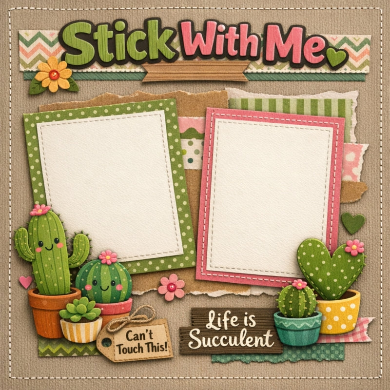 Stick With Me-Premade Scrapbook Page
