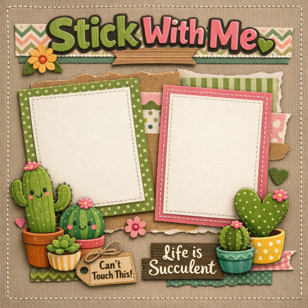 Stick With Me-Premade Scrapbook Page