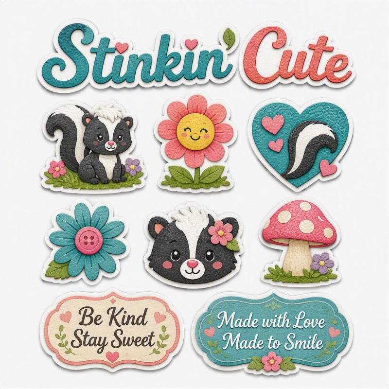 Stinkin' Cute-Premade Cutout Set
