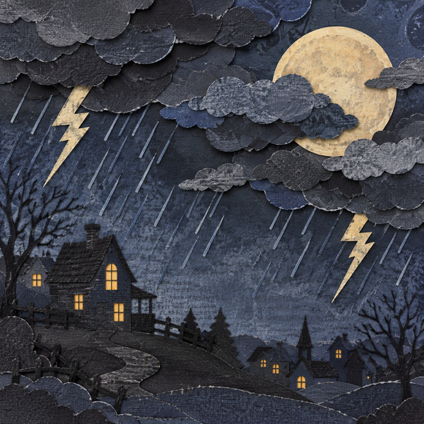 Stormy Night-Premade Creative Craft Page