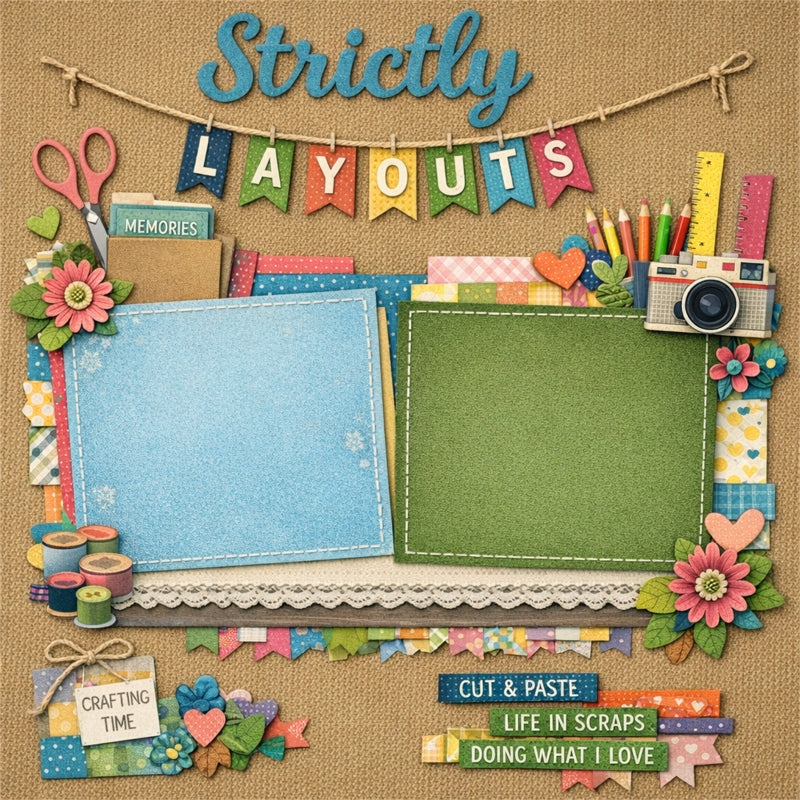 Strickly Layouts-Premade Scrapbook Page