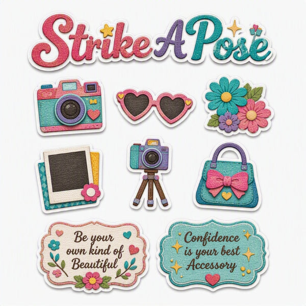 Strike A Pose-Premade Cutout Set