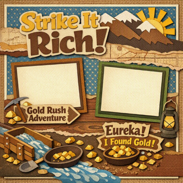 Strike It Rich!-Premade Scrapbook Page