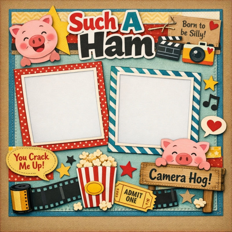 Such A Ham-Premade Scrapbook Page
