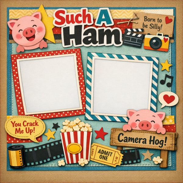 Such A Ham-Premade Scrapbook Page