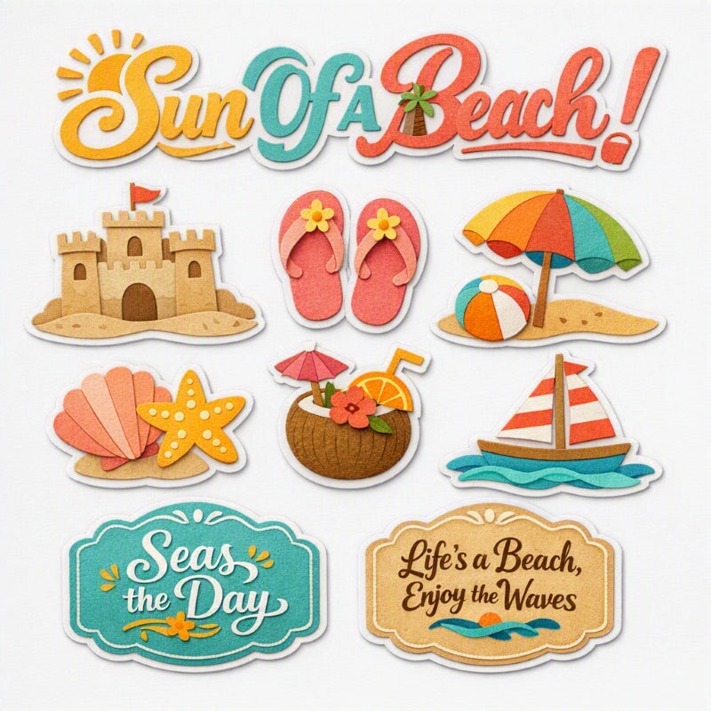 Sun Of A Beach!-Premade Cutout Set
