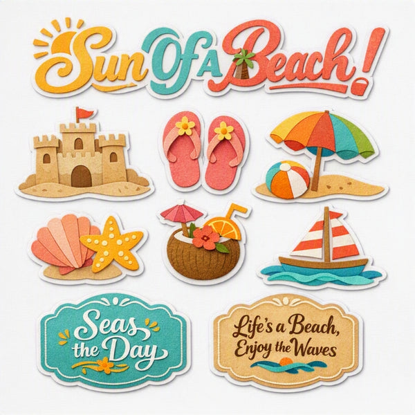 Sun Of A Beach!-Premade Cutout Set
