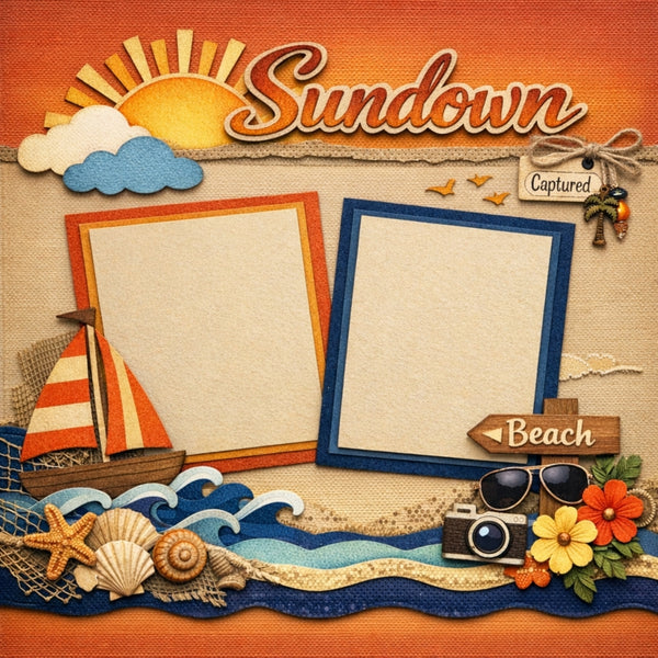 Sundown-Premade Scrapbook Page