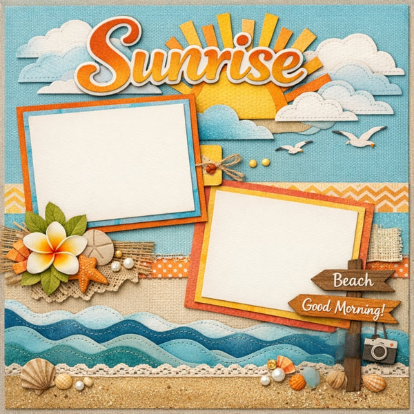 Sunrise-Premade Scrapbook Page