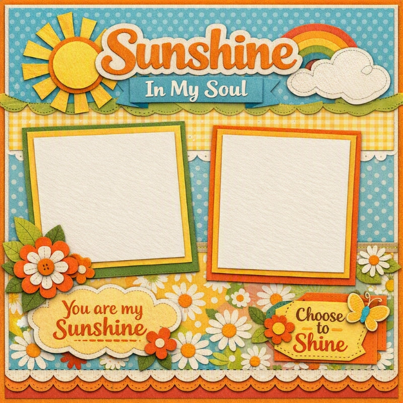 Sunshine In My Soul-Premade Scrapbook Page