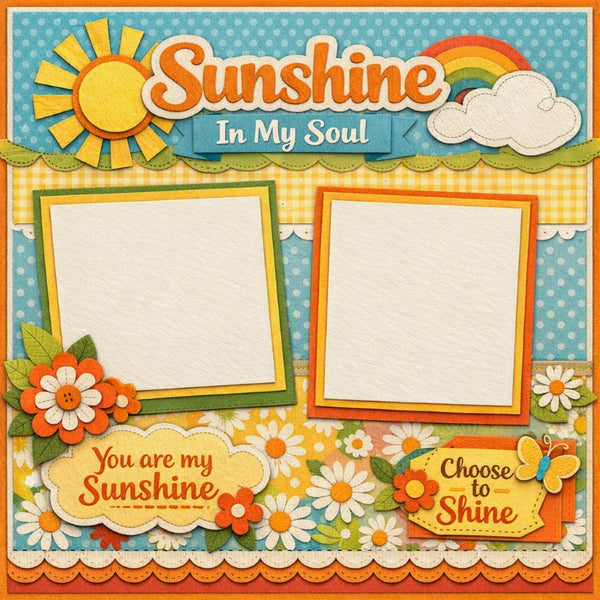 Sunshine In My Soul-Premade Scrapbook Page