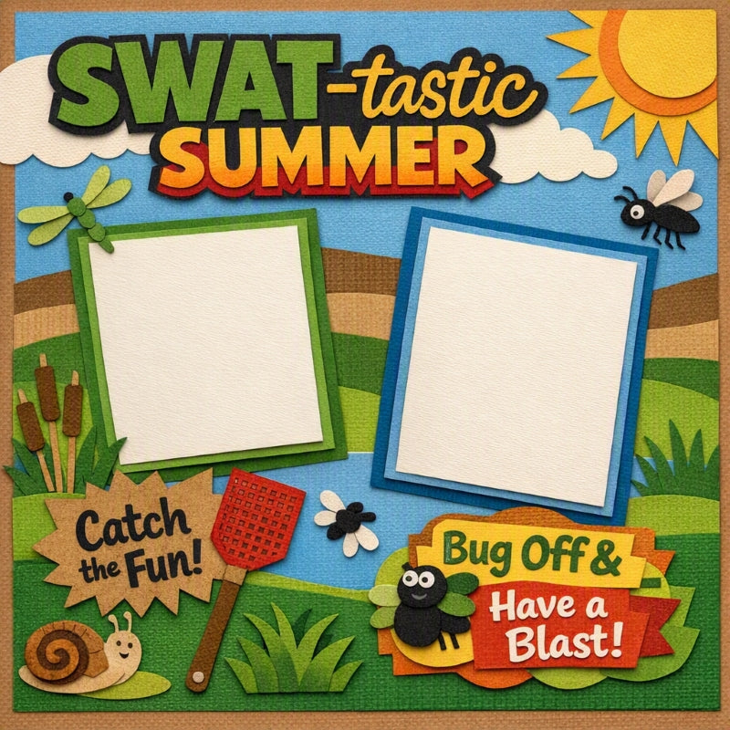 Swat-tastic Summer-Premade Scrapbook Page