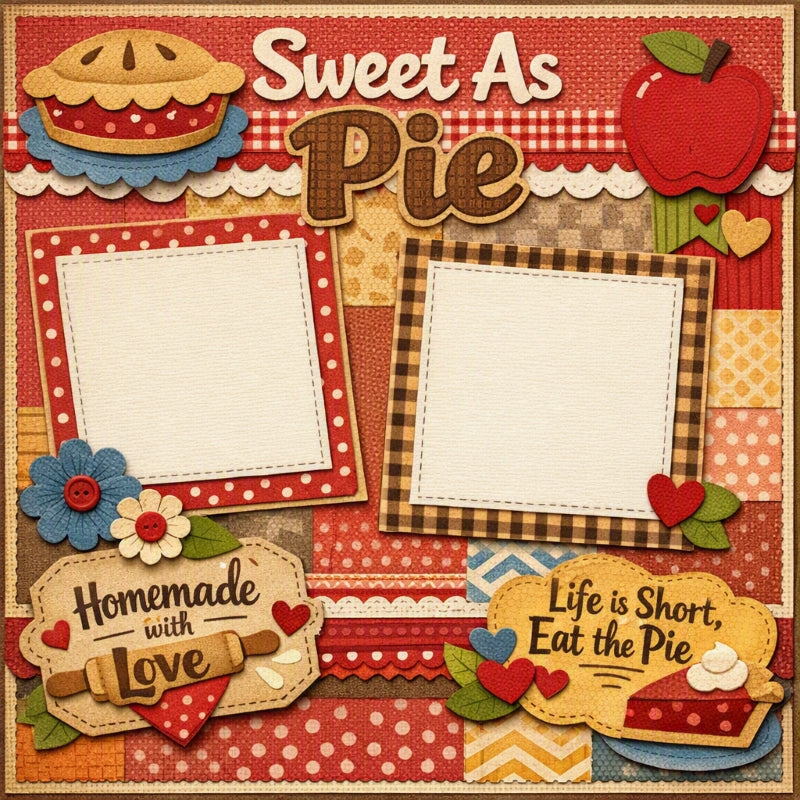 Sweet As Pie-Premade Scrapbook Page