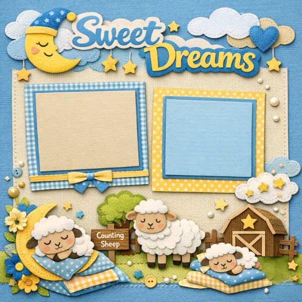 Sweet Dreams-Premade Scrapbook Page