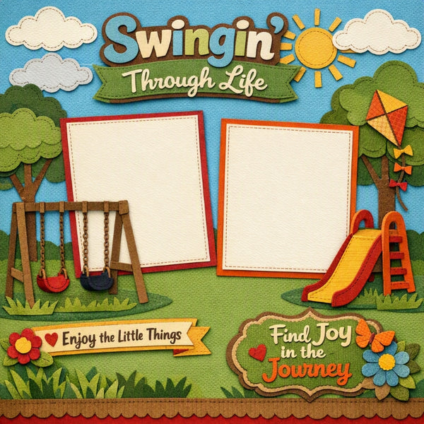 Swingin' Through Life-Premade Scrapbook Page