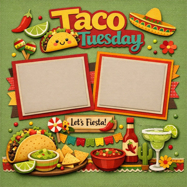 Taco Tuesday-Premade Scrapbook Page
