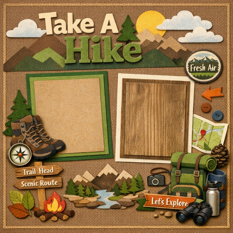 Take A Hike-Premade Scrapbook Page