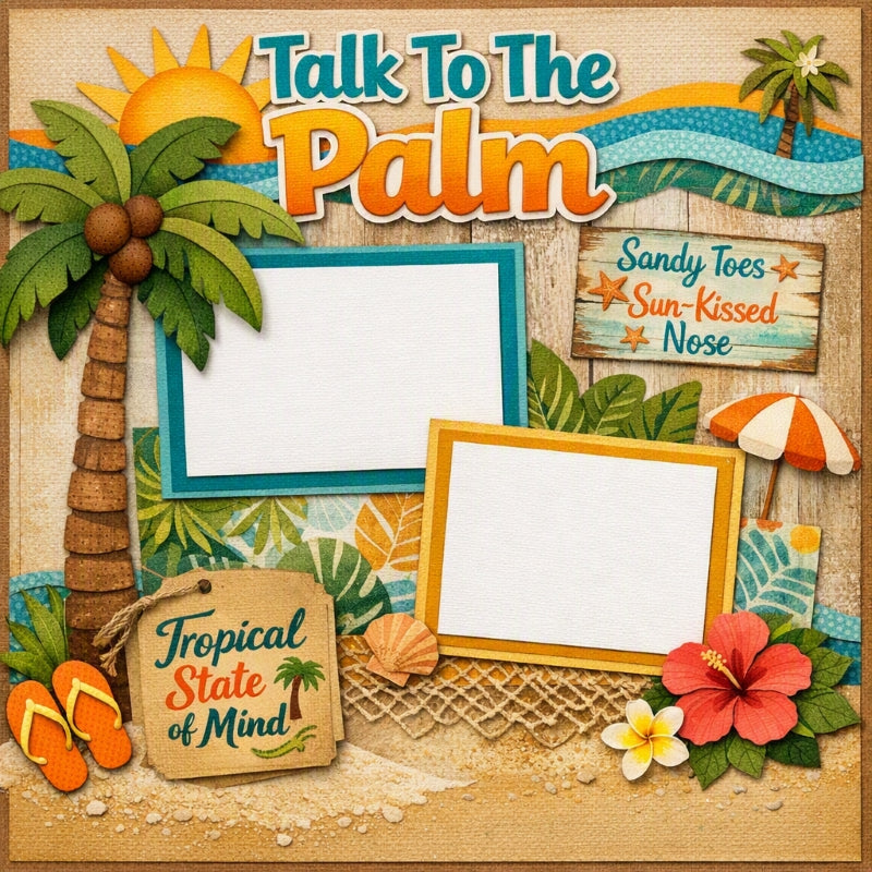 Talk To The Palm-Premade Scrapbook Page