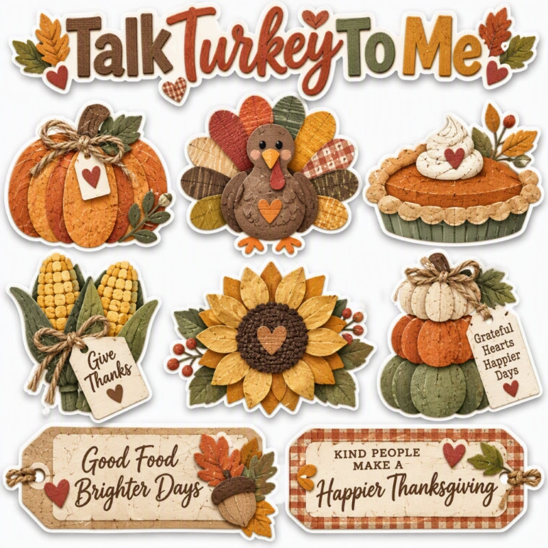 Talk Turkey To Me-Premade Cutout Set