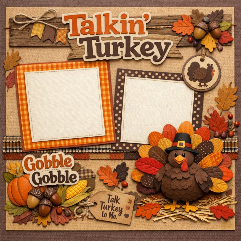 Talkin' Turkey-Premade Scrapbook Page