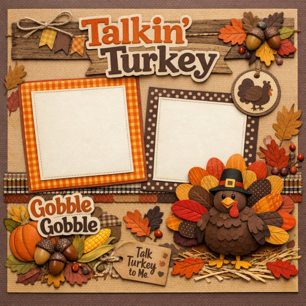 Talkin' Turkey-Premade Scrapbook Page