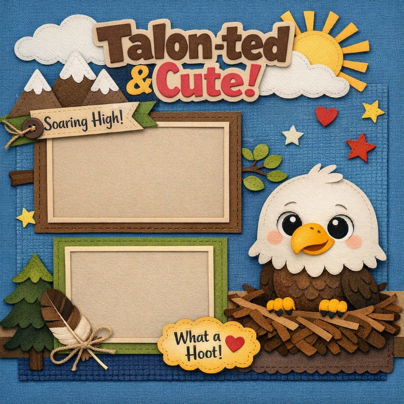 Talon-ted & Cute!-Premade Scrapbook Page