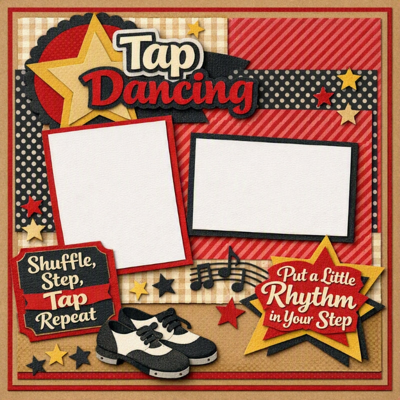 Tap Dancing-Premade Scrapbook Page