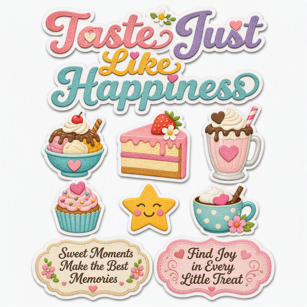 Taste Just Like Happiness-Premade Cutout Set