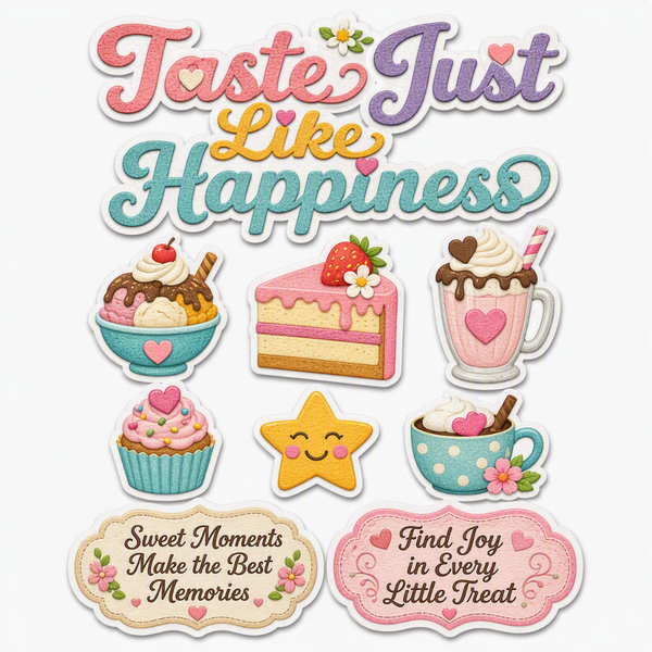 Taste Just Like Happiness-Premade Cutout Set