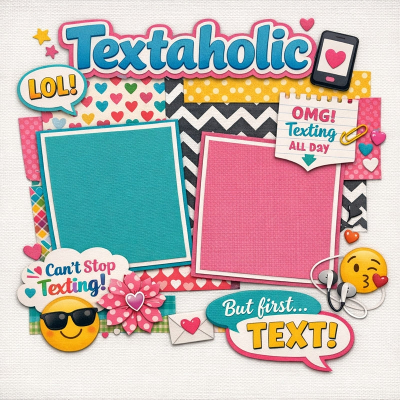 Textaholic-Premade Scrapbook Page