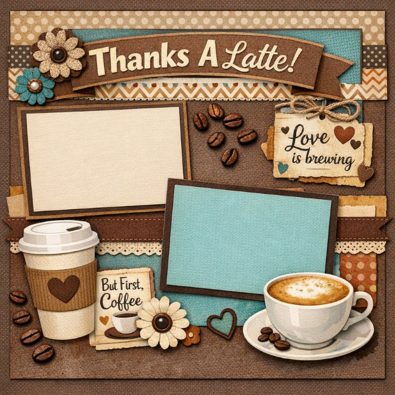 Thanks A Latte!-Premade Scrapbook Page