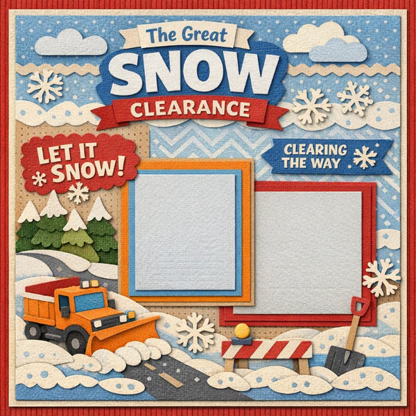 The Great Snow Clearance-Premade Scrapbook Page