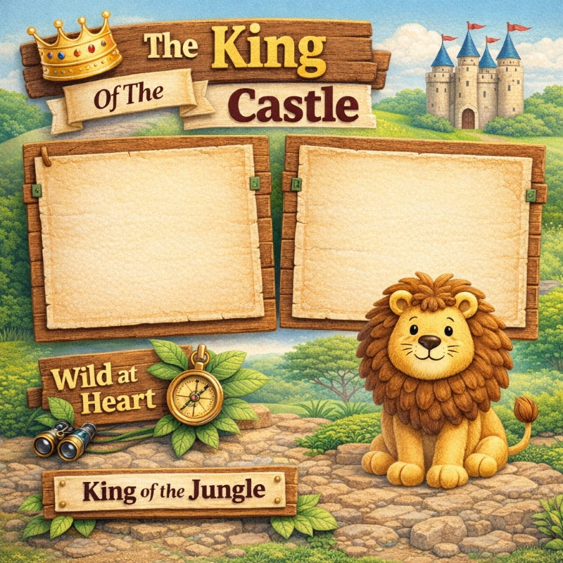 The King Of The Castle-Premade Scrapbook Page
