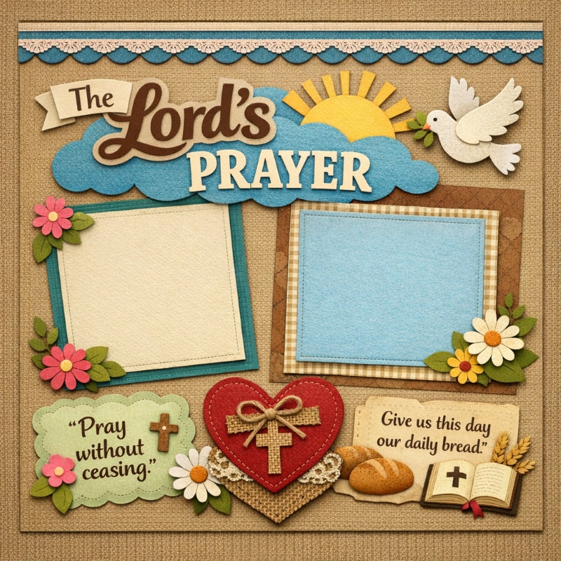 The Lord's Prayer-Premade Scrapbook Page