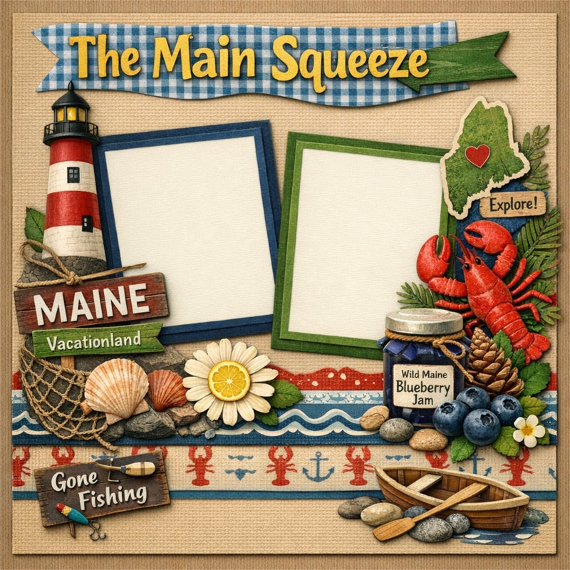 The Main Squeeze-Premade Scrapbook Page