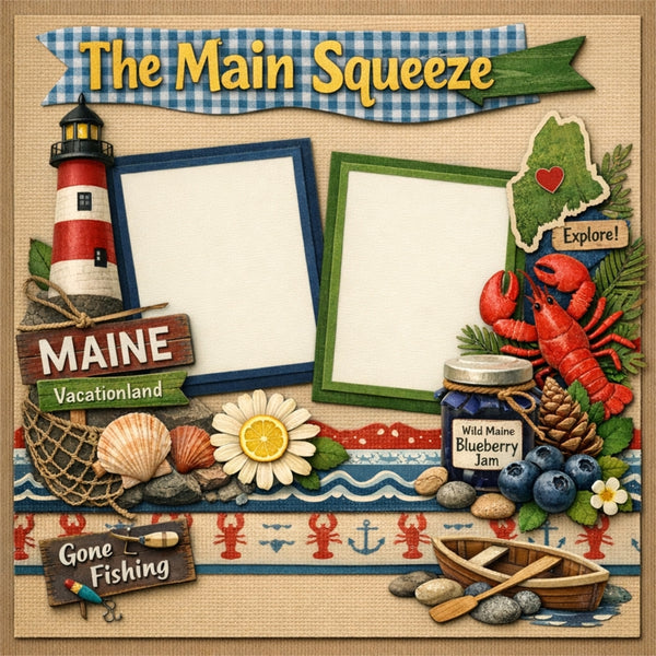 The Main Squeeze-Premade Scrapbook Page