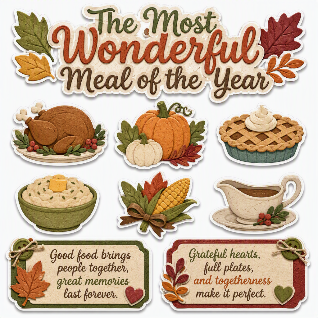 The Most Wonderful Meal of the Year-Premade Cutout Set