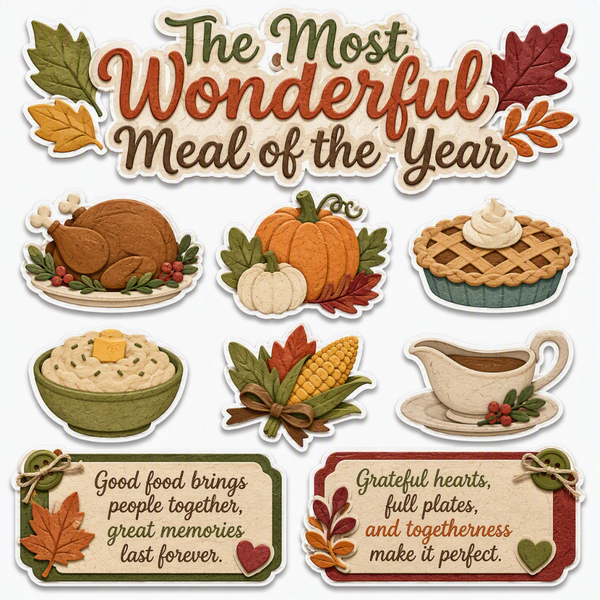 The Most Wonderful Meal of the Year-Premade Cutout Set