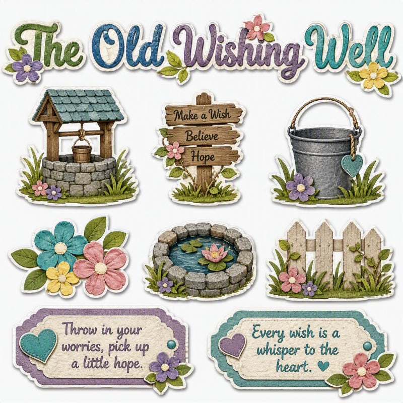 The Old Wishing Well-Premade Cutout Set