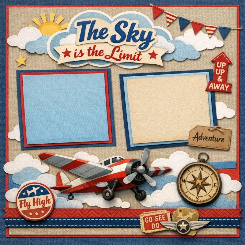 The Sky is the Limit-Premade Scrapbook Page