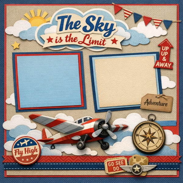 The Sky is the Limit-Premade Scrapbook Page
