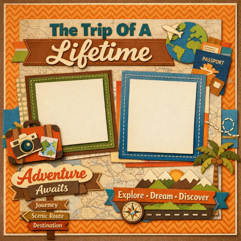 The Trip Of A Lifetime-Premade Scrapbook Page