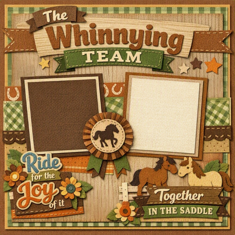 The Winnying Team-Premade Scrapbook Page