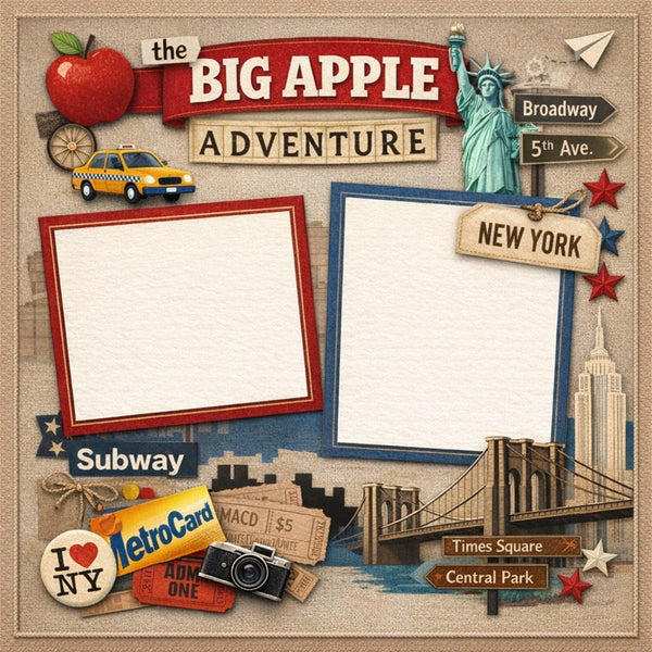 The Big Apple Adventure-Premade Scrapbook Page