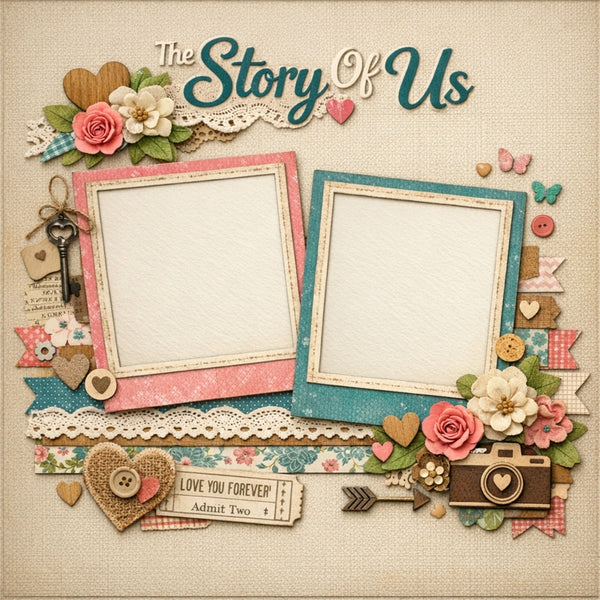 The Story Of Us-Premade Scrapbook Page