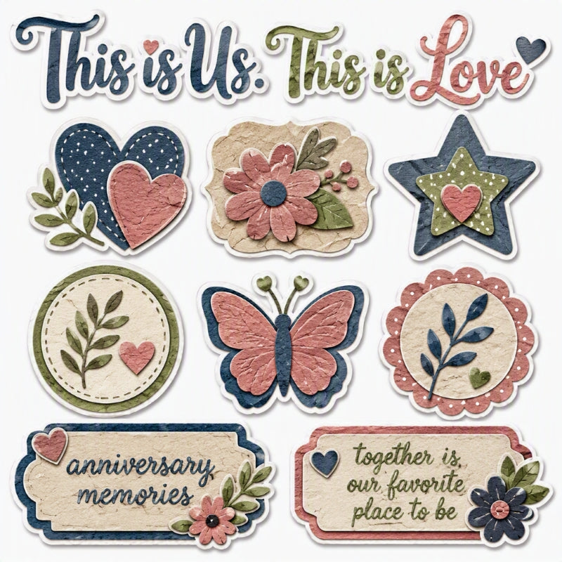 This is Us. This is Love-Premade Cutout Set