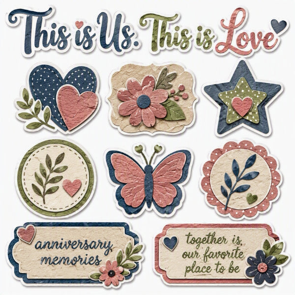This is Us. This is Love-Premade Cutout Set