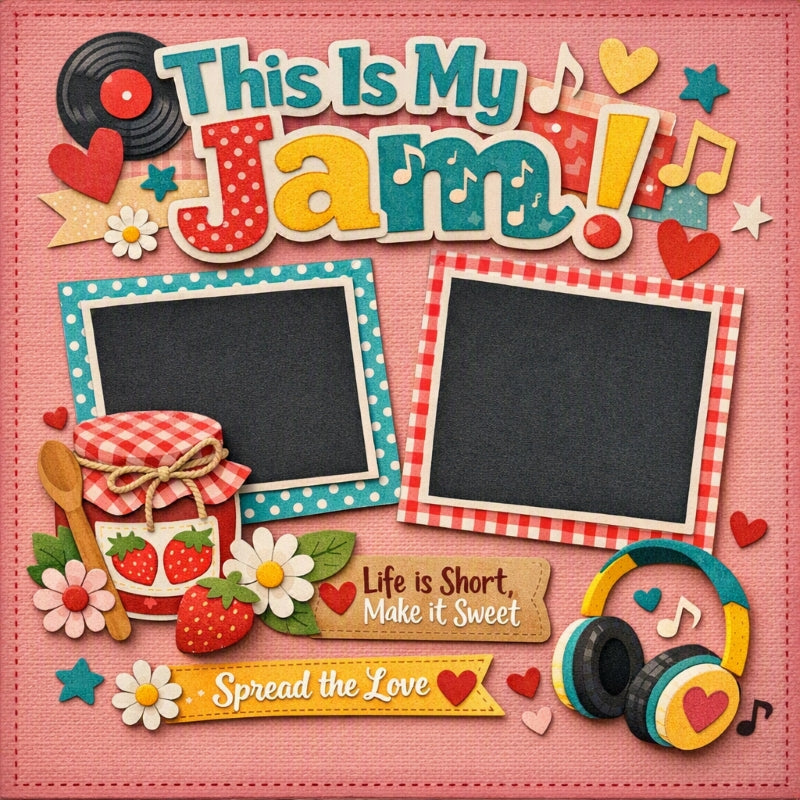 This Is My Jam!-Premade Scrapbook Page