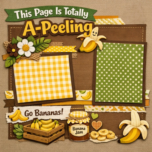 This Page Is Totally A-Peeling-Premade Scrapbook Page