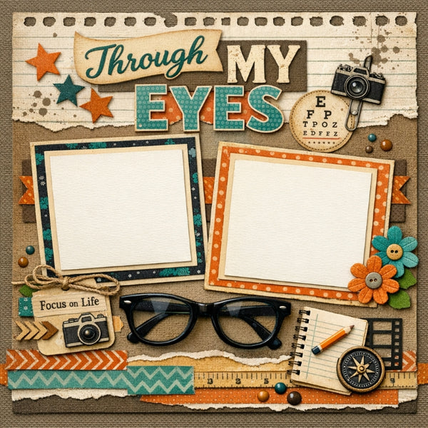 Through My Eyes-Premade Scrapbook Page